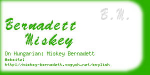 bernadett miskey business card